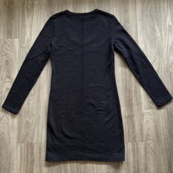 JAMES PERSE Los Angeles Black Raglan 3/4 Sleeve T-Shirt Dress - Picture 3 of 10